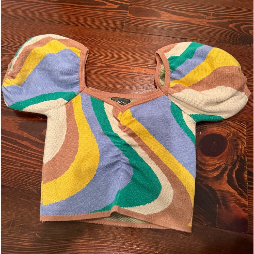 Blue and Yellow top